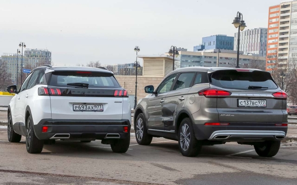 Peugeot 4008 и Geely Atlas Pro — тест в цифрах