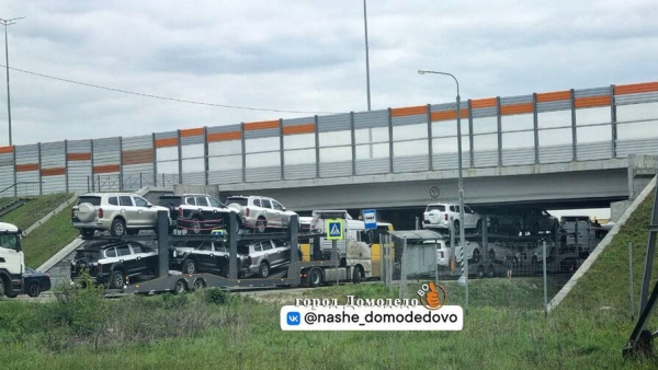 На видео попали застрявшие под «мостом глупости» Haval H9 в Домодедово